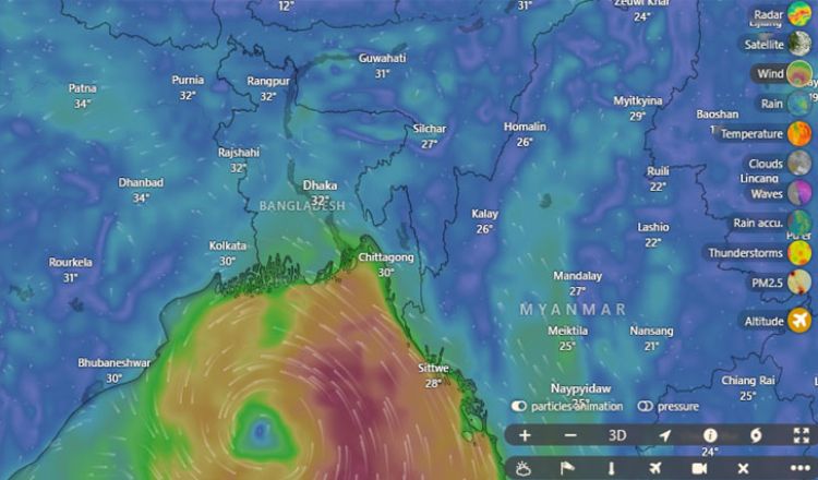 যেভাবে জানা যাবে ঘূর্ণিঝড় রেমালের অবস্থান